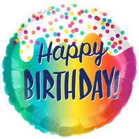 Promo Spesial Balon Foil 18 Inch Happy Birthday Motif Bintang Pelangi untuk Dekorasi Pesta Ulang Tahun