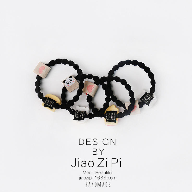 Cute Cartoon Little Panda Fries Snack Food Kids Girls Internet Celebrity Hair Rope Hair Tie Plastic/Resin Hair Ring