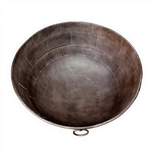 Brazier en fonte indienne avec finition rouillée ancienne, design moderne, support trépied portable, grill pour usage intérieur/extérieur - Product Image 1