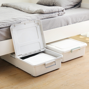 Bed Storage Under 2022 High Grade Environment-friendly Bedroom Organizer Bed Bottom Plastic Storage Box With Wheels Under Bed