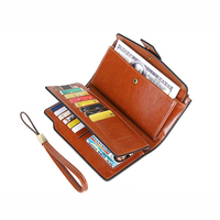 Portefeuille en cuir pu pour femme, sac à main féminin, porte-cartes, mignonne et pas cher, vente en gros