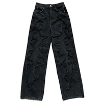LEDUO Vêtements Homme – Jean Coupe Ample Tendance avec Passants de Ceinture et Cinq Poches Classiques, Jambe Droite pour Homme