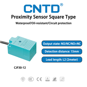 Cntd nhà sản xuấ<span class=keywords><strong>t</strong></span> Cảm biến tiệm cận CJF30-12 loại vuông Khoảng cách phá<span class=keywords><strong>t</strong></span> hiện 12mm hai dây đầu ra 500Hz NPN cho IP67 công nghiệp - Product Image 2