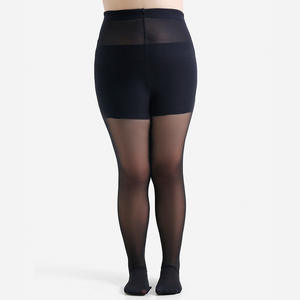 Collants Jacquard en Nylon Grande Taille pour Femmes Rondes, Sexy et Tendance, à Pois Cœur au Dos, Amincissants, Respirants et Fins - Product Image 4