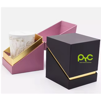 Prix de gros emballage de boîte-cadeau de bougie noire de luxe personnalisé paquet de pot de bougie