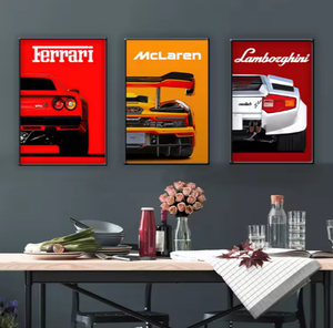 Cuadro de Arte Acrílico de Estilo Moderno, Impresiones de Coches Deportivos en HD con Marco Negro para Decoración del Hogar y Sala de Estar - Product Image 2