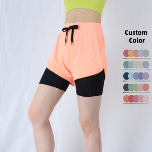 Pantalones Cortos Deportivos ARLAN para Mujer, de Doble Capa, Cintura Alta, para Ciclismo, Running, Gimnasio, Transpirables, de Poliéster - Product Image 3