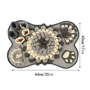 Grand tapis de reniflement pour animaux de compagnie avec poches cachées pour la nourriture, jouets interactifs pour chiens, tapis de reniflement en feutre durable pour une alimentation lente - Product Image 6