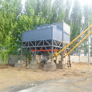 silo cement 20' container type mini fly ash horizontal storage cement silos work with brick making machine