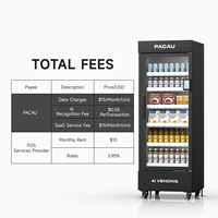 Refrigerador Comercial Inteligente de 570L con Gabinete Expendedor y Bandejas de Gravedad Mejoradas, Stock Local en EE. UU., Entrega Rápida