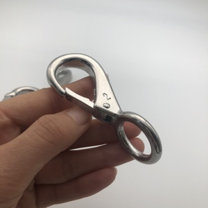 Ventas de fábrica 304/316 Llavero de acero inoxidable Ojo <span class=keywords><strong>fijo</strong></span> Gancho a presión Mosquetón para monederos Cadena para mascotas Correas para perros Bolsas - Product Image 4