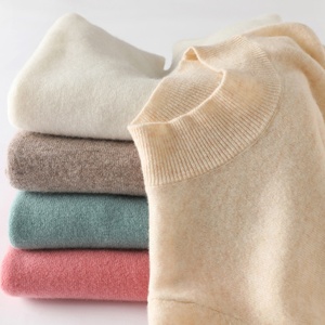 Suéter de Lana Hilada con Cuello Semi Alto para <span class=keywords><strong>Mujer</strong></span>, Nuevo Estilo de Otoño e Invierno, Suéter Holgado de Talla Grande, Prenda Básica de Punto - Product Image 1