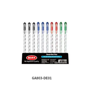 BEIFA GA803 ปลายเข็ม 0.5 มม. ปลั๊กชนิดปากกาหมึกแห้งเร็วความจุสูงการเขียนเรียบปากกาหมึกเจลจุดละเอียดพิเศษ