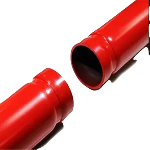 Tubo de ranhura galvanizado para incêndio, adaptador de flange, aço carbono, ferro dúctil para combate a incêndio, fábrica em Tianjin, vermelho, soldado, redondo, ASTM vermelho