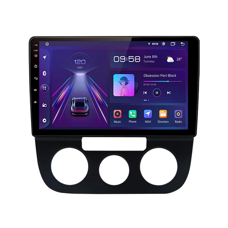 Junsun — lecteur multimédia V1 Pro autoradio 4 go + 64 go, avec Navigation GPS, sans dvd, 2din, sous Android 10.0, pour Volkswagen Jetta 5, 2005 à 2010