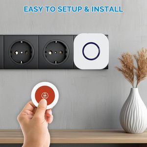 Système d'alerte domestique sans fil pour soignants, double récepteur, sonnette d'appel d'urgence SOS, pour personnes âgées et parents, portée de plus de 300 mètres - Product Image 4
