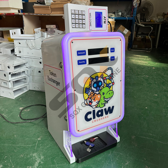 Coin Operated Coin Change Machine bar Counter 24hours Automatic Money Changer Token Coin Change Dispenser Machine