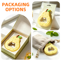 Décapsuleur en PVC personnalisé motif fruit mignon 2-en-1 avec aimant de réfrigérateur, décapsuleur en caoutchouc souple gaufré pour la maison et les souvenirs promotionnels
