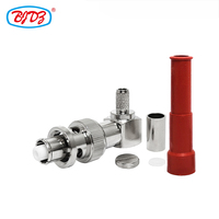 Adaptateur coaxial SHV 5000V 5KV 90 degrés pour RG58 RG142, connecteur RF haute tension 50 Ohms pour équipement de laboratoire et instruments de test