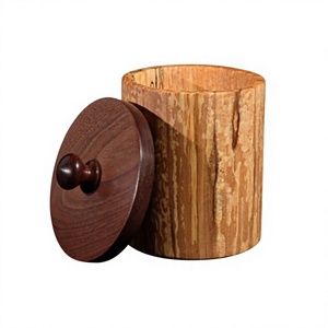 Natural Wooden Classic <b>Storage</b> <b>Jar</b> with Lid 250mL Capacity Eco-Friendly Durable <b>Kitchen</b> <b>Storage</b> Container <b>for</b> Spice Home Use - Product Image 5