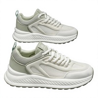 Chaussures Homme Personnalisées Style Coréen Été Blanches à Lacets Solides Sport Décontracté Maille Semelle Souple Antidérapante Robuste Course Polyvalentes Tendance