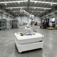 Châssis mobile AGV SLAM laser, bras robotique collaboratif 6 axes, modèle SHENGXIN FR5, moteur PLC, acier, aluminium, charge utile 5 kg, atelier