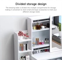 Coiffeuse compacte moderne et minimaliste à prix abordable avec miroir pour chambres et appartements