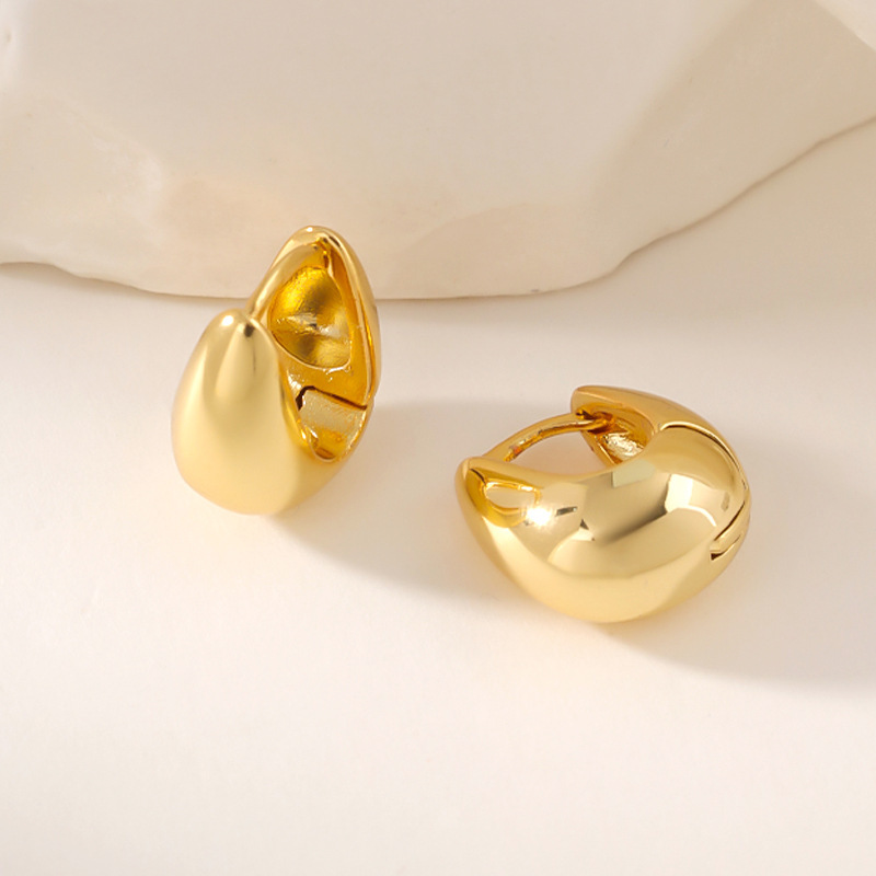 Letter Zircon Alloy Earrings High End