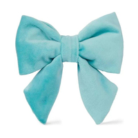 Noeud papillon en velours de luxe pour chiens et chats - Halloween, Noël, été - Couleur unie - Personnalisable - Écologique - Durable