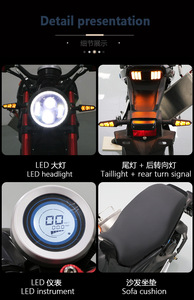 Tốc Độ Cao 3000W Điện Sportbike Cho Người Lớn Moto Off-Road Xe Đạp Điện Với 72V Pin Lithium Cho Bán - Product Image 4