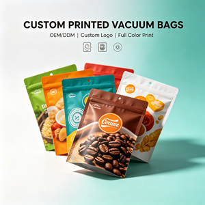 Custom Printed <b>Vacuum</b> <b>Bags</b> Resealable Stand Up Packaging Pouches Full Color Logo for Food Supplement Coffee - Product Image 1