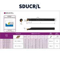 Barre de tournage interne à refroidissement 95 S08-S32 SDUCR/L 07/11 SDUCL07/11 OEM pour tour CNC