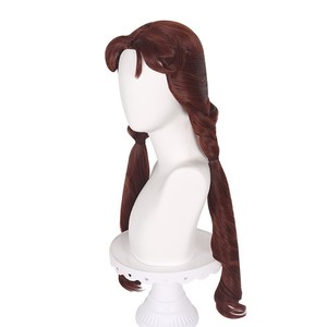 วิกผมสำหรับเด็กผู้หญิงตัวเล็กยาว70ซม. วิกผมอะนิเมะหยิกสีแดงน้ำตาลตัวตน V สังเคราะห์สำหรับงานปาร์ตี้ฮาโลวีน - Product Image 4