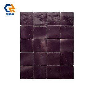 Carreaux de zellige marocains faits à la main 100x100mm vert clair, carreaux muraux personnalisés pour cuisine et salle de bain, porcelaine artisanale antidérapante - Product Image 1