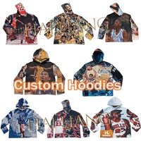 Streetwear d'hiver Chandail en tapisserie pour hommes Jacquard tissé personnalisé Vêtements pour hommes Capuche Plus Size Basketball Tapisserie à capuche