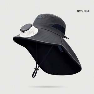 Chapeaux d'été solaires en gros pour enfants avec ventilateur intégré, protection solaire, type bob et pêcheur, pour la pêche, le ski, décontractés, unisexes - Product Image 6