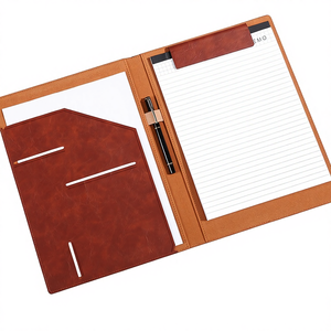 Carpeta Multifuncional A4 <span class=keywords><strong>de</strong></span> Cuero Cortex con Logotipo Impreso, Diseño <span class=keywords><strong>de</strong></span> Férula, <span class=keywords><strong>Libro</strong></span> <span class=keywords><strong>de</strong></span> Firmas para Gerentes <span class=keywords><strong>de</strong></span> Ventas - Product Image 1