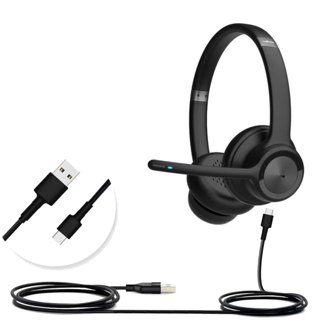 AI Noise Cancelling Wired Noise-Cancelling Headphone Support Windows or Mac Based Computer Call Center Headset
