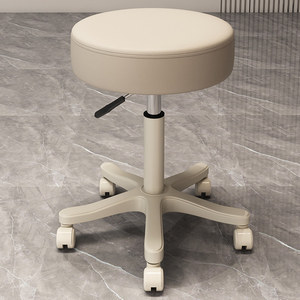 Hoher Metall-Barhocker mit Rollen, höhenverstellbar und 360-Grad-Drehung für Friseursalon und Visagisten - Product Image 6