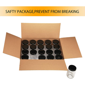 メイソンジャーふた付きガラス瓶ピクルスとキッチン収納用12オンス黒いふた付き広口スパイスジャー - Product Image 5