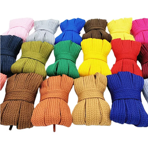 Lacets élargis blancs de 2cm pour chaussures décontractées et bottes pour chaussures lacets plats monocouche de vente en gros d'usine - Product Image 1