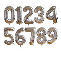 Super Promo Grande Décoration de Fête Couleur Personnalisable Ballon Chiffre en Aluminium Joyeux Anniversaire 40 Pouces