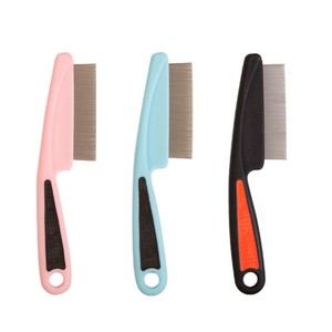 Peigne spécial à dents fines en acier inoxydable Peigne pour animaux de compagnie écologique pour <span class=keywords><strong>chien</strong></span> chat Outil d'épilation en plastique - Product Image 5