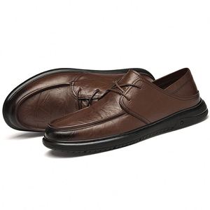 Chaussures habillées en cuir légères pour hommes – Nouvelle collection printemps-hiver – Douces, respirantes et antidérapantes avec semelle en caoutchouc amortissante - Product Image 4