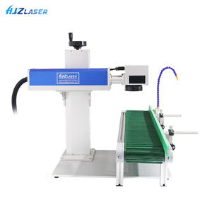 Machine de gravure de marquage <span class=keywords><strong>laser</strong></span> à position visuelle de stylo marqueur <span class=keywords><strong>laser</strong></span> à fibre 20W 30W avec bande transporteuse automatique - Product Image 2