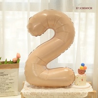 Ballons en aluminium de haute qualité pour anniversaire, 32 pouces, chiffres 0-9, couleur crème, décoration de fête d'anniversaire pour enfants et adultes