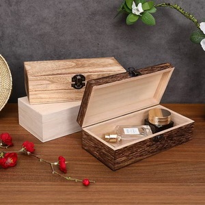 Caja de Almacenamiento Rectangular de Madera Maciza 20x10x6cm, Caja para Joyas con Tapa Abatible, Caja Decorativa para Empaque General - Product Image 3
