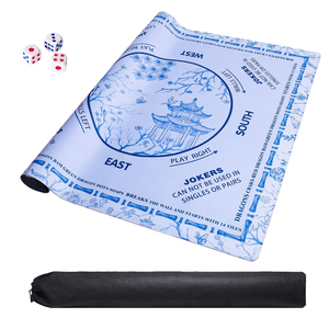 Premium American Mahjong Mat with Charleston Guide Non-Slip Rubber Backing Floral Pattern Mahjong <b>Table</b> Pad Cover&Travel Bag - Product Image 3