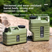Seau de stockage d'eau en PE pour camping extérieur avec robinet, portable, de forme carrée, montable sur voiture, pour eau potable pure de source minérale