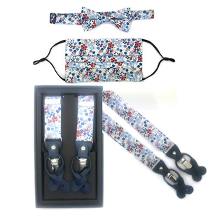 Fashion Wedding Party Elastic Y Back Multi Colors <strong>Black</strong> Button <strong>Bow</strong> <strong>Tie</strong> <strong>Suspenders</strong> <strong>Set</strong> for Men - Product Image 6